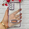 قاب گوشی Galaxy A33 سامسونگ طرح الکتروپلیتینگ ژله ای شفاف اورجینال طرح مگ سیف محافظ لنز دار بنفش کد 105845