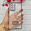 قاب گوشی Galaxy A33 سامسونگ طرح الکتروپلیتینگ ژله ای شفاف اورجینال طرح مگ سیف محافظ لنز دار بنفش کد 105845