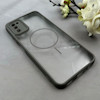 قاب گوشی Galaxy A02S / Galaxy A03S سامسونگ پشت طلقی شفاف طرح مگ سیف دور سیلیکونی خاکستری کد 106215