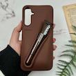 قاب گوشی Galaxy A26 / A36 / A56 / A17 سامسونگ سیلیکونی پاک کنی اورجینال rhode روود همراه با لیپ گلاس قهوه ای کد 106339