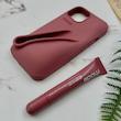 قاب گوشی iPhone 13 / iPhone 14 / iPhone 15 آیفون سیلیکونی پاک کنی اورجینال rhode روود همراه با لیپ گلاس کالباسی کد 106359