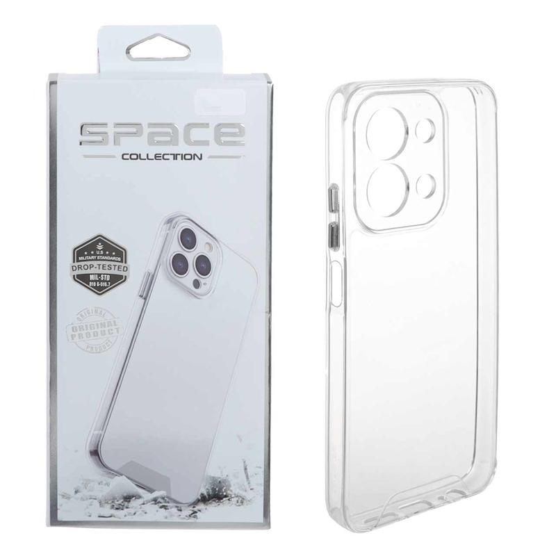 قاب گوشی Redmi 15C / Poco C85 شیائومی اورجینال Space طرح طلقی شیشه ای شفاف دکمه کرومی کد 105228
