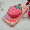 قاب گوشی iPhone 16 / iPhone 17 آیفون سیلیکونی پاک کنی طرح توت فرنگی پاپ سوکت برجسته کد 105760