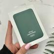  ولت جاکارتی چرمی اورجینال لوگو دار مگ سیف Leather Magsafe Wallet سبز کد 105953