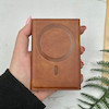  ولت جاکارتی چرمی اورجینال مگ سیف دار Leather Magsafe Wallet عسلی کد 105959