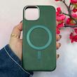 قاب گوشی iPhone 13 / iPhone 14 آیفون لاکچری چرمی HARD مگ سیف دار سبز کد 105801