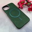 قاب گوشی iPhone 13 / iPhone 14 آیفون لاکچری چرمی HARD مگ سیف دار سبز کد 105801