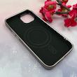قاب گوشی iPhone 13 / iPhone 14 آیفون لاکچری چرمی HARD مگ سیف دار خاکستری کد 105802