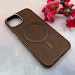 قاب گوشی iPhone 13 / iPhone 14 آیفون لاکچری چرمی HARD مگ سیف دار قهوه ای کد 105804