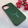 قاب گوشی iPhone 13 Pro Max آیفون لاکچری چرمی HARD مگ سیف دار سبز کد 105809