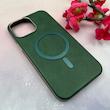 قاب گوشی iPhone 13 Pro Max آیفون لاکچری چرمی HARD مگ سیف دار سبز کد 105809