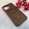 قاب گوشی iPhone 13 Pro Max آیفون لاکچری چرمی HARD مگ سیف دار قهوه ای کد 105813