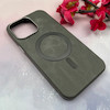 قاب گوشی iPhone 14 Pro Max آیفون لاکچری چرمی HARD مگ سیف دار خاکستری کد 105816
