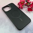 قاب گوشی iPhone 14 Pro Max آیفون لاکچری چرمی HARD مگ سیف دار مشکی کد 105817