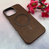 قاب گوشی iPhone 16 Pro Max آیفون لاکچری چرمی HARD مگ سیف دار قهوه ای کد 105824