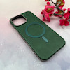 قاب گوشی iPhone 16 Pro Max آیفون لاکچری چرمی HARD مگ سیف دار سبز کد 105827