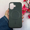 قاب گوشی iPhone 16 آیفون لاکچری چرمی HARD مگ سیف دار مشکی کد 105834