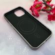 قاب گوشی iPhone 15 آیفون لاکچری چرمی HARD مگ سیف دار خاکستری کد 105837