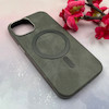 قاب گوشی iPhone 15 آیفون لاکچری چرمی HARD مگ سیف دار خاکستری کد 105837