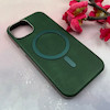قاب گوشی iPhone 15 آیفون لاکچری چرمی HARD مگ سیف دار سبز کد 105839