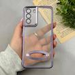 قاب گوشی Galaxy S21 FE سامسونگ طرح الکتروپلیتینگ ژله ای شفاف اورجینال طرح مگ سیف محافظ لنز دار بنفش کد 105851