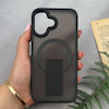 قاب گوشی iPhone 16 آیفون اورجینال ضد ضربه مات هولدر دار مگ سیف دار مشکی کد 106616