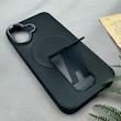 قاب گوشی iPhone 16 آیفون اورجینال ضد ضربه مات هولدر دار مگ سیف دار سرمه ای کد 106618