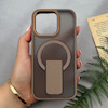 قاب گوشی iPhone 16 Pro آیفون اورجینال ضد ضربه مات هولدر دار مگ سیف دار قهوه ای کد 106620