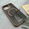 قاب گوشی iPhone 16 Pro آیفون اورجینال ضد ضربه مات هولدر دار مگ سیف دار قهوه ای کد 106620