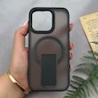 قاب گوشی iPhone 16 Pro آیفون اورجینال ضد ضربه مات هولدر دار مگ سیف دار مشکی کد 106622