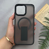 قاب گوشی iPhone 16 Pro Max آیفون اورجینال ضد ضربه مات هولدر دار مگ سیف دار مشکی کد 106623