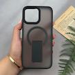 قاب گوشی iPhone 16 Pro Max آیفون اورجینال ضد ضربه مات هولدر دار مگ سیف دار مشکی کد 106623