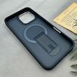 قاب گوشی iPhone 16 Pro Max آیفون اورجینال ضد ضربه مات هولدر دار مگ سیف دار سرمه ای کد 106626
