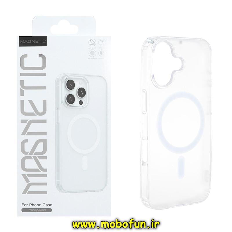 قاب گوشی iPhone 17 آیفون اورجینال MAGNETIC طرح پشت طلق مگ سیف دار مات بی رنگ کد 94336