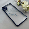 قاب گوشی Galaxy A05 سامسونگ پشت طلقی شفاف طرح مگ سیف دور سیلیکونی سرمه ای تیره کد 106218