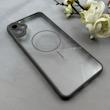 قاب گوشی Galaxy A05 سامسونگ پشت طلقی شفاف طرح مگ سیف دور سیلیکونی خاکستری کد 106220