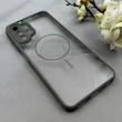 قاب گوشی Galaxy A13 4G سامسونگ پشت طلقی شفاف طرح مگ سیف دور سیلیکونی خاکستری کد 106231