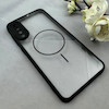 قاب گوشی Galaxy A30S / Galaxy A50S / Galaxy A50 سامسونگ پشت طلقی شفاف طرح مگ سیف دور سیلیکونی مشکی کد 106263