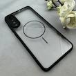 قاب گوشی Galaxy A30S / Galaxy A50S / Galaxy A50 سامسونگ پشت طلقی شفاف طرح مگ سیف دور سیلیکونی مشکی کد 106263