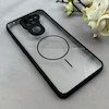 قاب گوشی Redmi Note 9 شیائومی پشت طلقی شفاف طرح مگ سیف دور سیلیکونی مشکی کد 106299