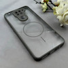 قاب گوشی Redmi Note 9 شیائومی پشت طلقی شفاف طرح مگ سیف دور سیلیکونی خاکستری کد 106300