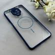 قاب گوشی Redmi Note 9S / Redmi Note 9 Pro شیائومی پشت طلقی شفاف طرح مگ سیف دور سیلیکونی سرمه ای کد 106302