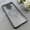 قاب گوشی Redmi Note 9S / Redmi Note 9 Pro شیائومی پشت طلقی شفاف طرح مگ سیف دور سیلیکونی خاکستری کد 106303