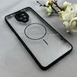 قاب گوشی Redmi Note 9S / Redmi Note 9 Pro شیائومی پشت طلقی شفاف طرح مگ سیف دور سیلیکونی مشکی کد 106304
