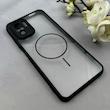 قاب گوشی Redmi Note 10S / Redmi Note 10 4G / Poco M5S شیائومی پشت طلقی شفاف طرح مگ سیف دور سیلیکونی مشکی کد 106305
