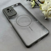 قاب گوشی Redmi Note 10 Pro 4G / Redmi Note 10 Pro Max شیائومی پشت طلقی شفاف طرح مگ سیف دور سیلیکونی خاکستری کد 106309