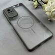 قاب گوشی Redmi Note 10 Pro 4G / Redmi Note 10 Pro Max شیائومی پشت طلقی شفاف طرح مگ سیف دور سیلیکونی خاکستری کد 106309