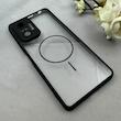 قاب گوشی Redmi Note 10 Pro 4G / Redmi Note 10 Pro Max شیائومی پشت طلقی شفاف طرح مگ سیف دور سیلیکونی مشکی کد 106310