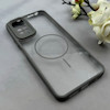 قاب گوشی Redmi Note 11S / Redmi Note 11 4G شیائومی پشت طلقی شفاف طرح مگ سیف دور سیلیکونی خاکستری کد 106315