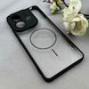 قاب گوشی Redmi Note 14 4G شیائومی پشت طلقی شفاف طرح مگ سیف دور سیلیکونی مشکی کد 106317